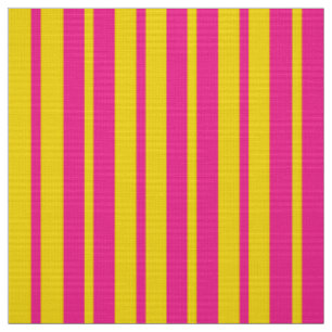 Pink Yellow Stylish Stripes Pattern Design Fabric