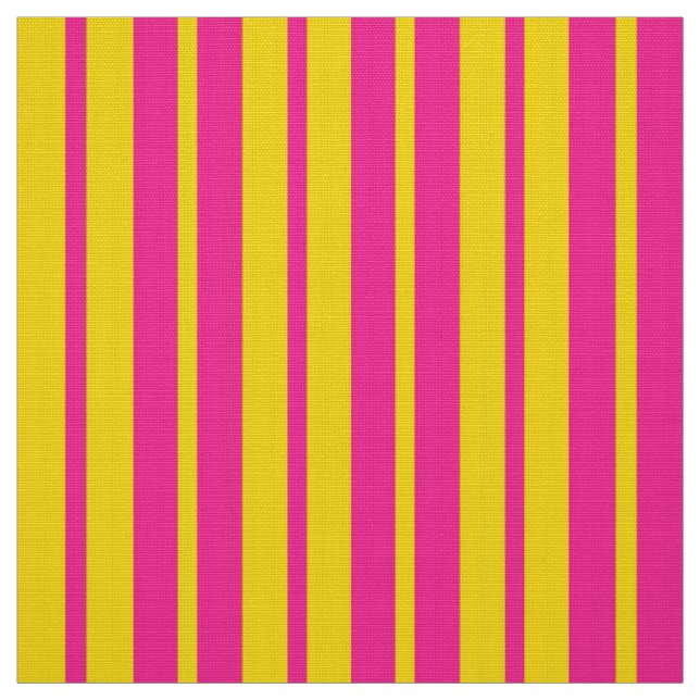 Pink Yellow Stylish Stripes Pattern Design  Fabric (Swatch)