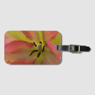 Pink & Yellow Tulip Luggage Tag