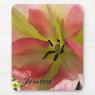 Pink & Yellow Tulip  Mouse Pad