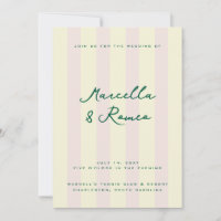 Pink Yellow Vertical Stripes Tennis Club