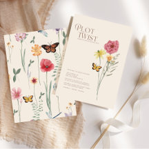 Pink Yellow Wildflower Plot Twist Save The Date