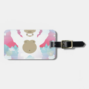 pink yeti luggage tag