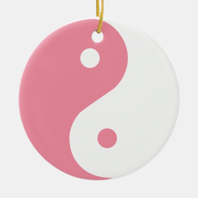 Pink Yin & Yang ornament (Front)