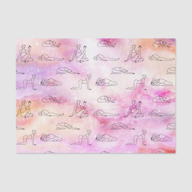Pink Yoga (Design 33 Pink Series) Tissue Paper (Front)