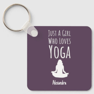 Pink Yoga Gifts For Kids Baby Little Girls Cute Key Ring