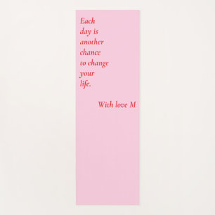 Pink Yoga Mat with Inspirational Quote