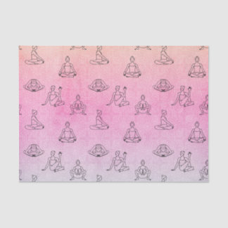 Pink Yoga Positions (Design 75 Pink Series) Tissue Paper