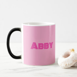 Pink Your Text Morphing Mug