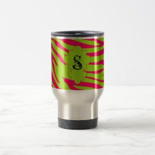 Pink Zebra 15 oz. Stainless steel Travel Mug Cup