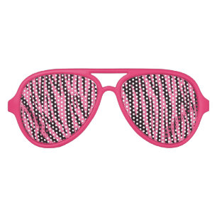 Pink Zebra Animal Print Party Shades