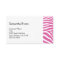 Pink Zebra Business Card