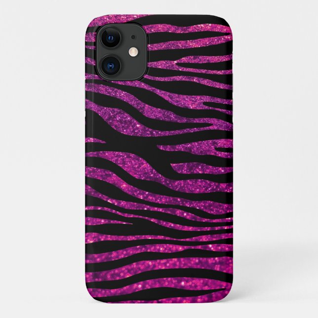 Pink Zebra, Glitter Zebra, Zebra Print, Stripes Case-Mate iPhone Case (Back)