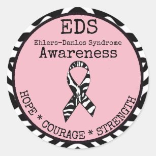 Pink Zebra Hope & Strength EDS Sticker