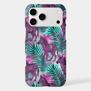 Pink Zebra Jungle Tropical Pattern