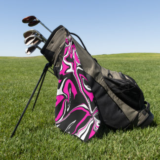 Pink Zebra Melt Golf Towel