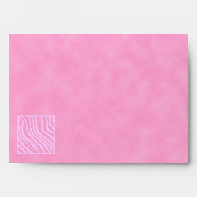 Pink Zebra Print, Animal Pattern. Envelope (Front)
