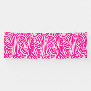 Pink zebra print banner