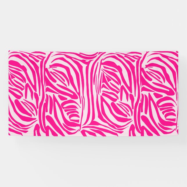 Pink zebra print banner (Horizontal)