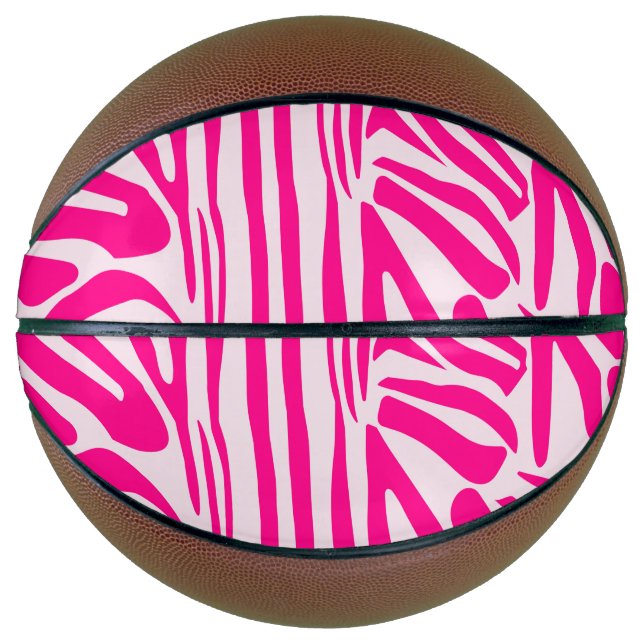 Pink zebra print basketball (Front)