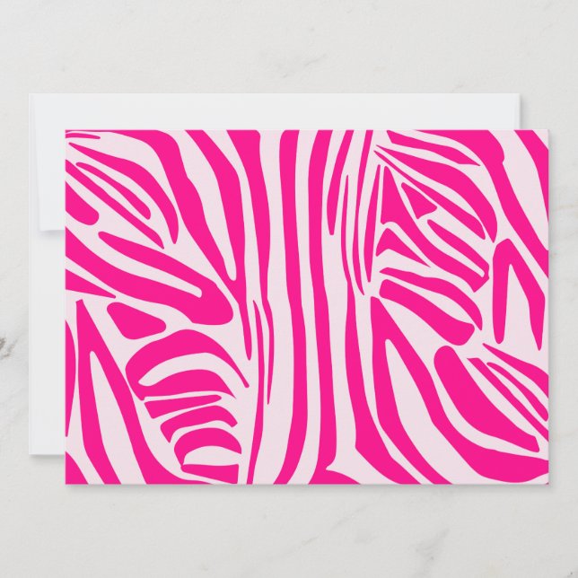 Pink zebra print card (Front)