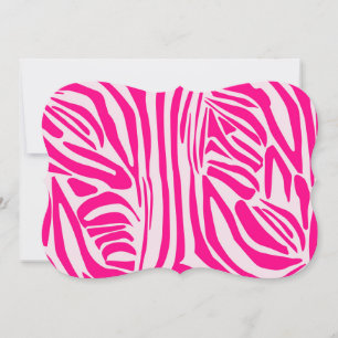 Pink zebra print card