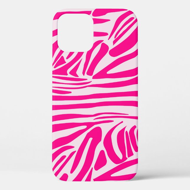 Pink zebra print Case-Mate iPhone case (Back)