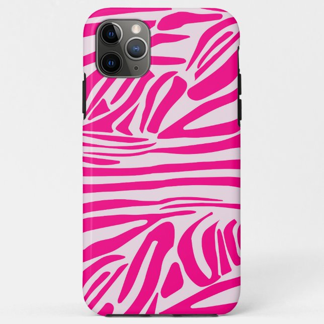 Pink zebra print Case-Mate iPhone case (Back)