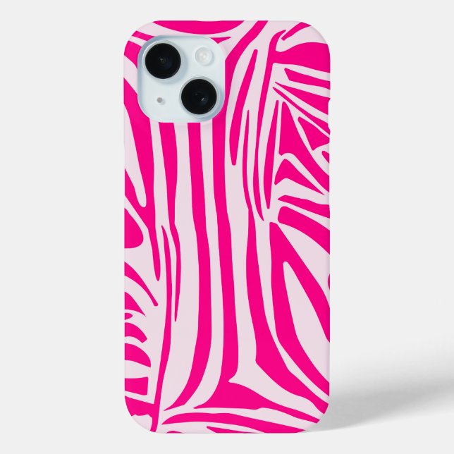 Pink zebra print Case-Mate iPhone case (Back)