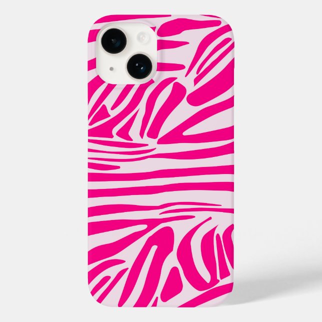 Pink zebra print Case-Mate iPhone case (Back)