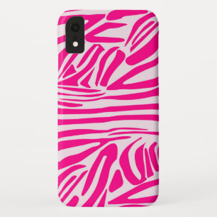 Pink zebra print Case-Mate iPhone case