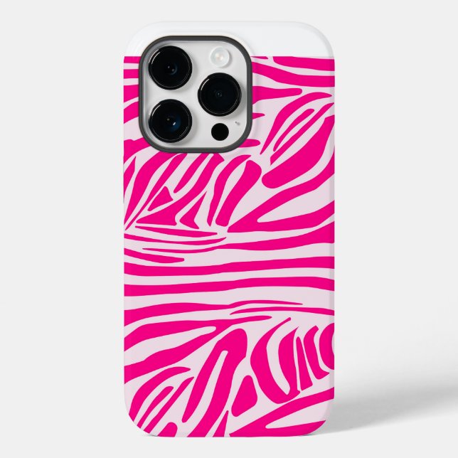 Pink zebra print Case-Mate iPhone case (Back)