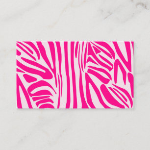 Pink zebra print enclosure card