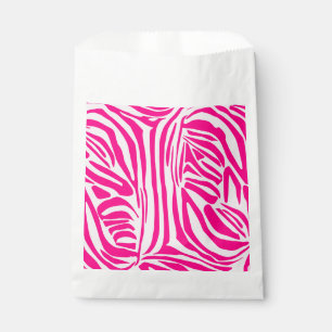 Pink zebra print favour bags