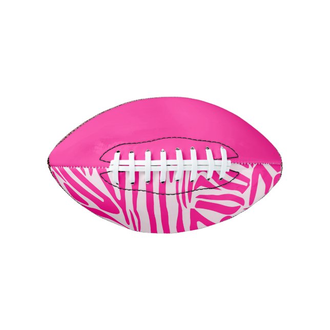 Pink zebra print football (Front)