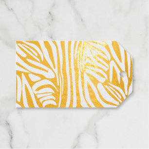 Pink zebra print gift tags