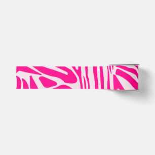 Pink zebra print grosgrain ribbon