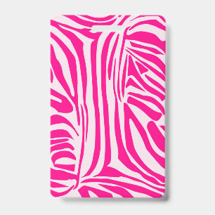 Pink zebra print ID badge