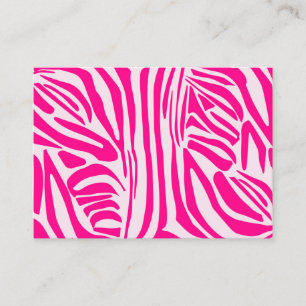 Pink zebra print loyalty card