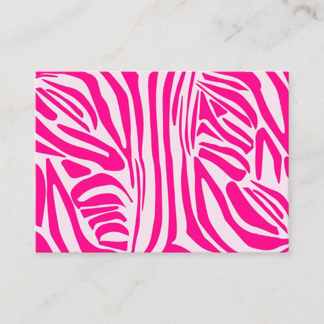 Pink zebra print loyalty card (Front)