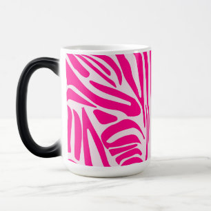 Pink zebra print magic mug