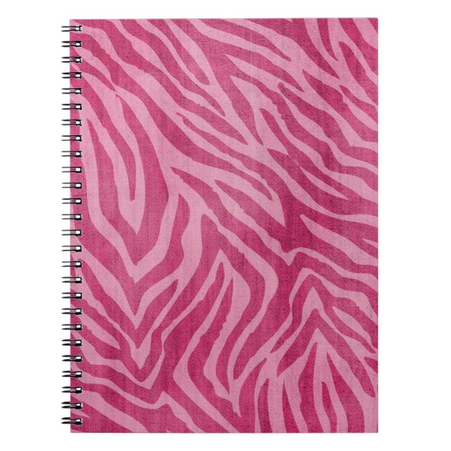 Pink Zebra Print Notebook (Front)