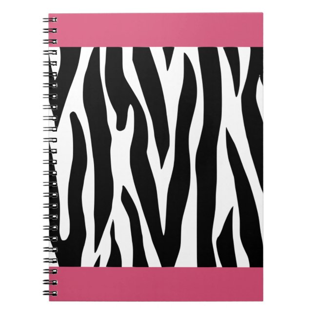 Pink Zebra Print Notebook (Front)
