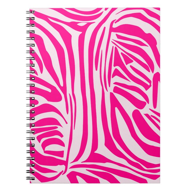 Pink zebra print notebook (Front)