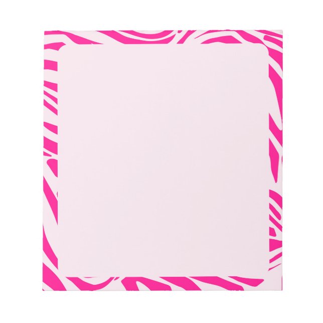 Pink zebra print notepad (Front)