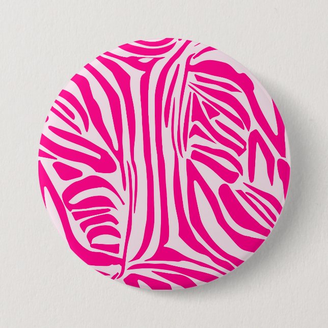 Pink Zebra Print Pattern 7.5 Cm Round Badge (Front)