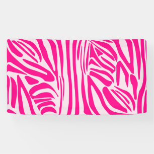Pink Zebra Print Pattern Banner