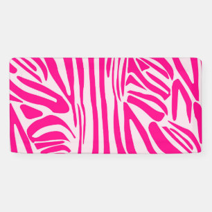 Pink Zebra Print Pattern Banner