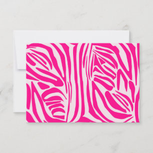 Pink Zebra Print Pattern Card