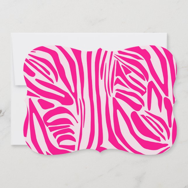 Pink Zebra Print Pattern Card (Front)